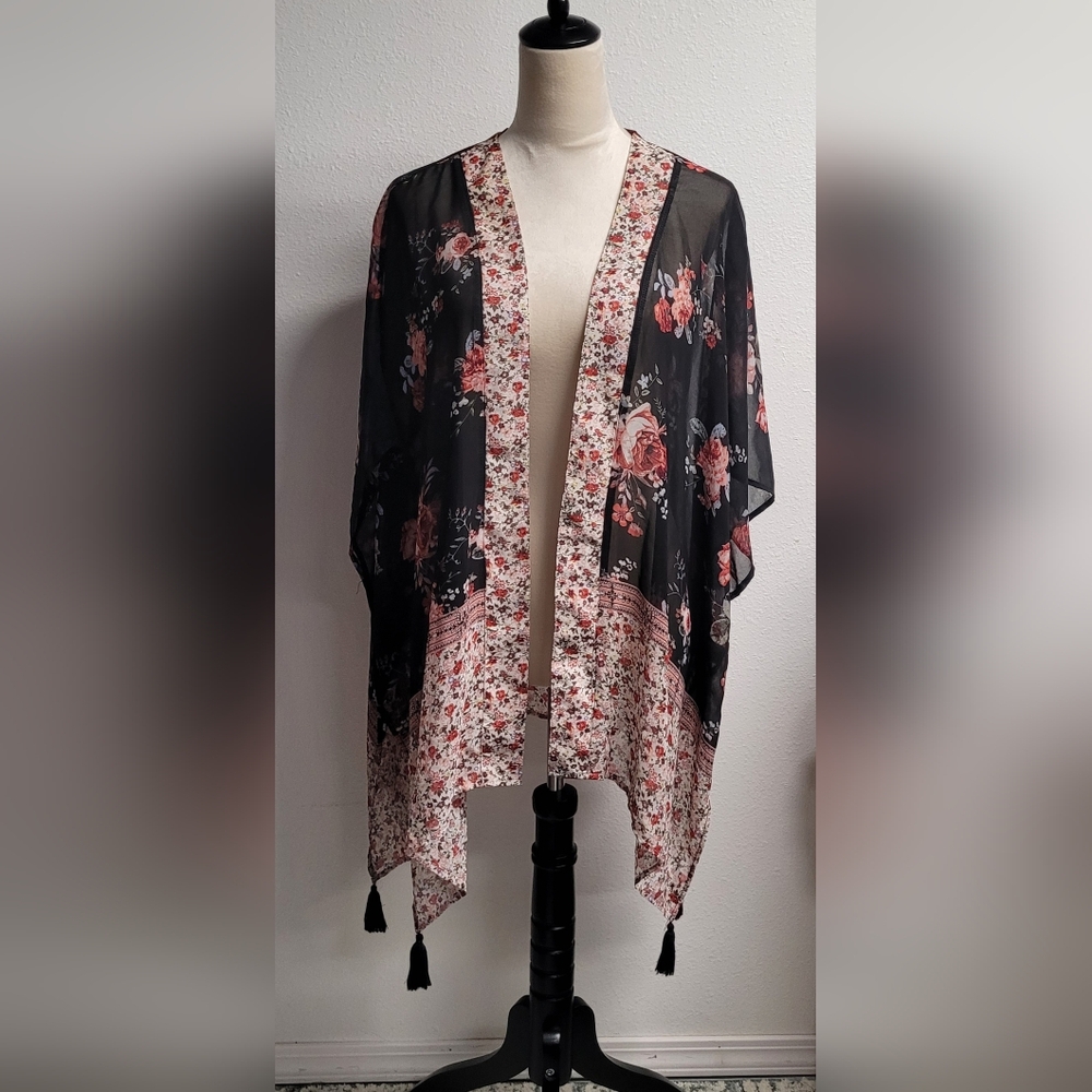 Floral Kimono Cardigan Target Store Brand One Size Beachwear Bikini Coverup Tass